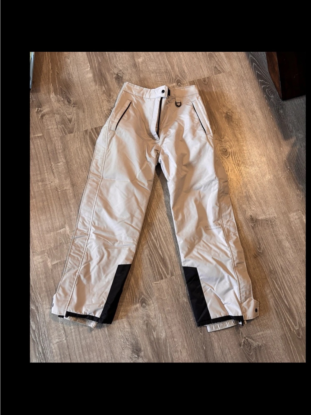 Women’s Cream Ski Pants with Black Trim - Performance Winter Wear